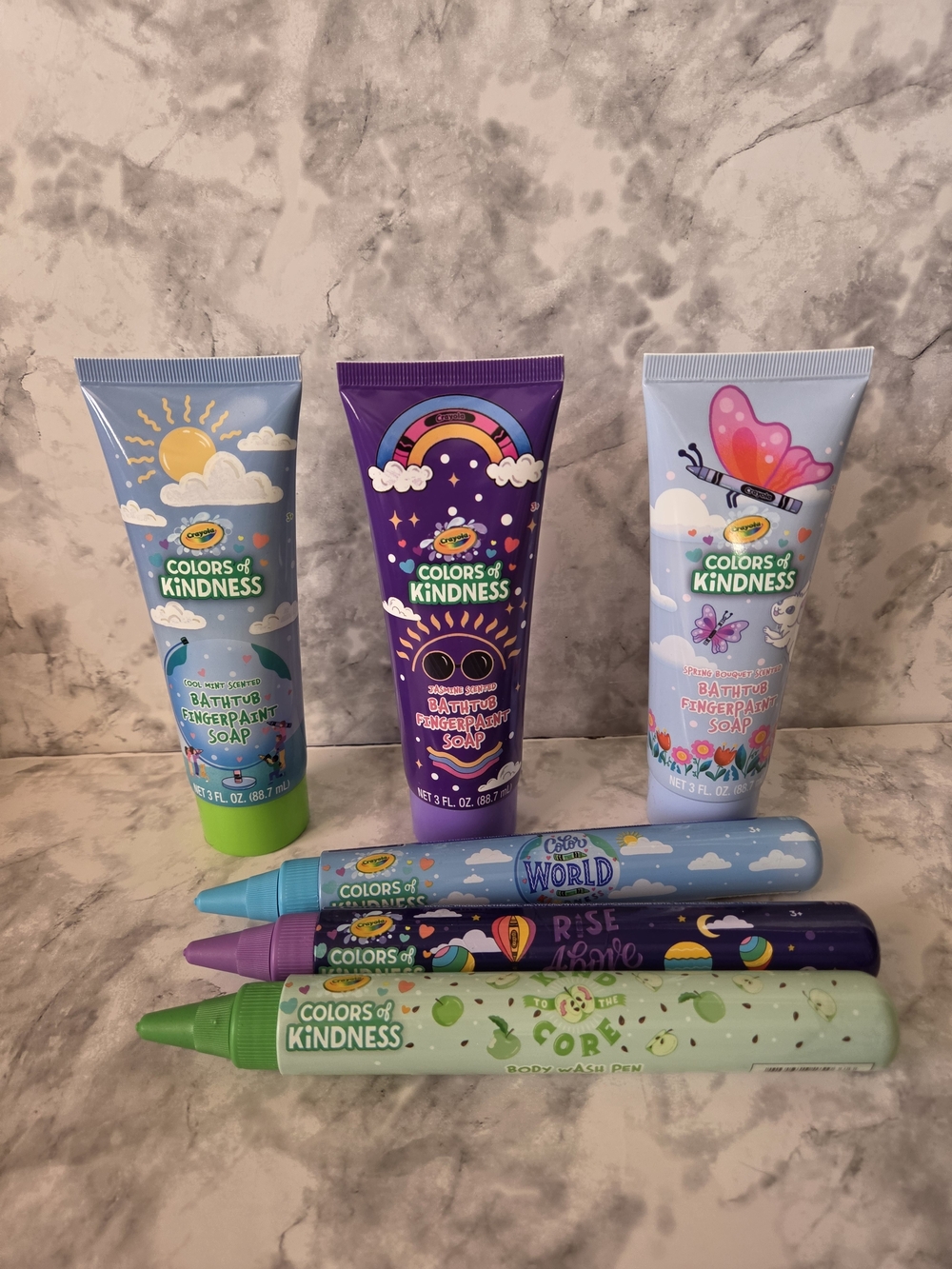 Crayola Colors of Kindness Kids Bath Fingerpaint Soap & Body Wash Pens - 6 Piece